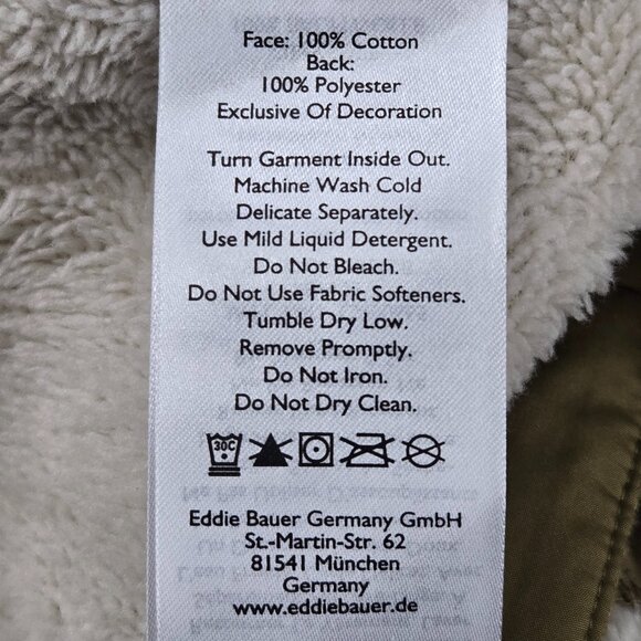 Eddie Bauer Men's Faux Sherling Lined Jacket, 2XL, Dark Tan, NWT - Picture 11 of 11